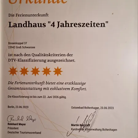 Ostsee-wellnesslandhaus Mit Sauna, Jacuzzi, Innenwhirlpool Prázdninový dům Kalkhorst